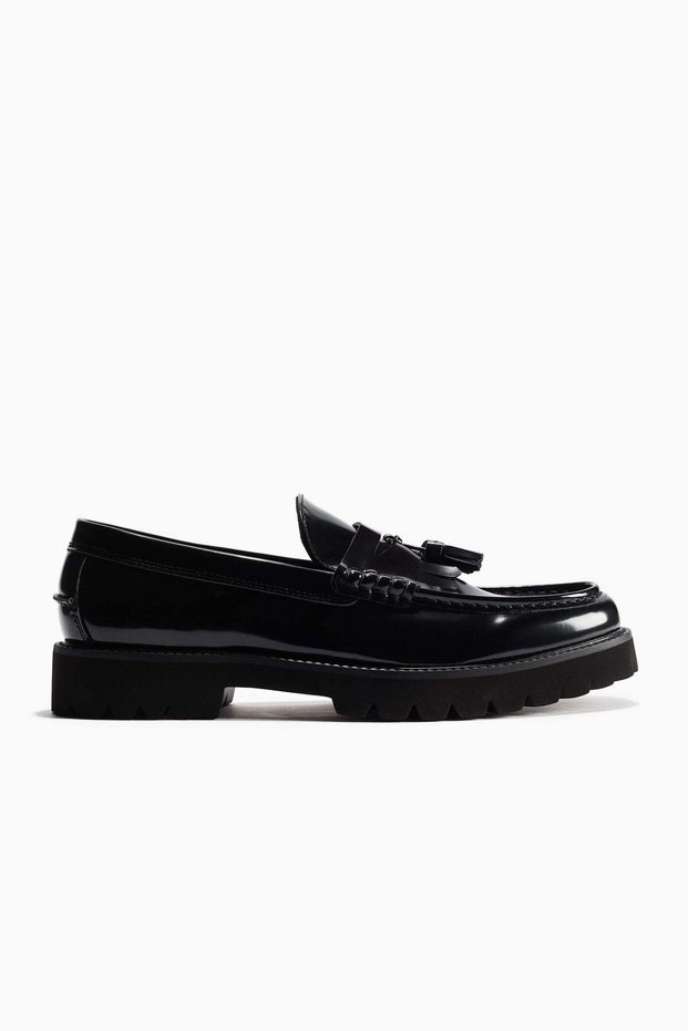 Chunky tasselled penny loafers