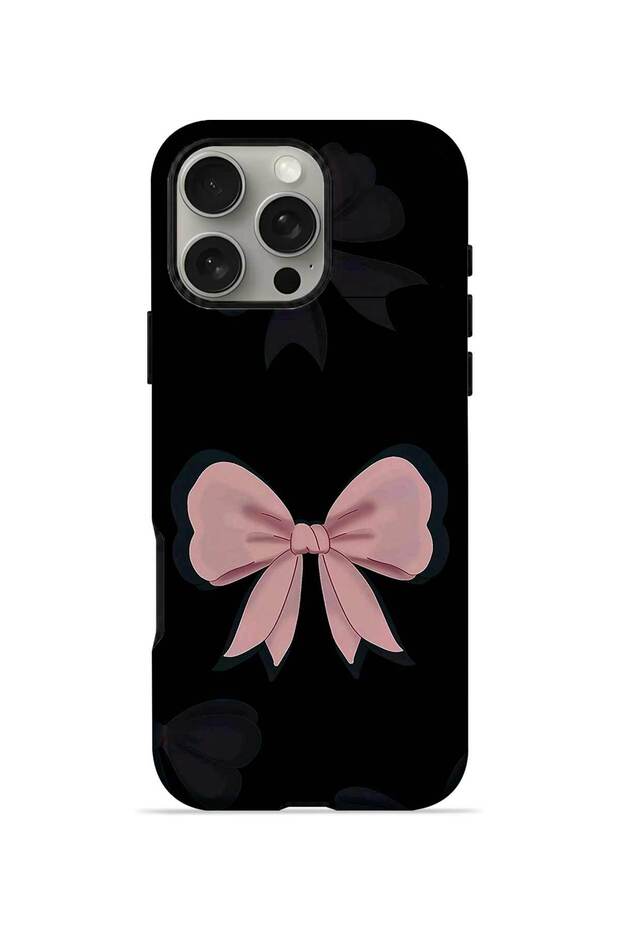 iPhone 16 Pro Max Vorian Magsafe Dual Layer Midnight Pink Bow Case