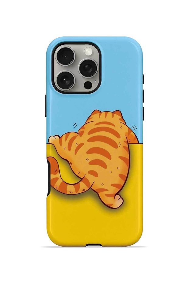 iPhone 16 Pro Vorian Magsafe Double Layer Sleepy Orange Cat Case