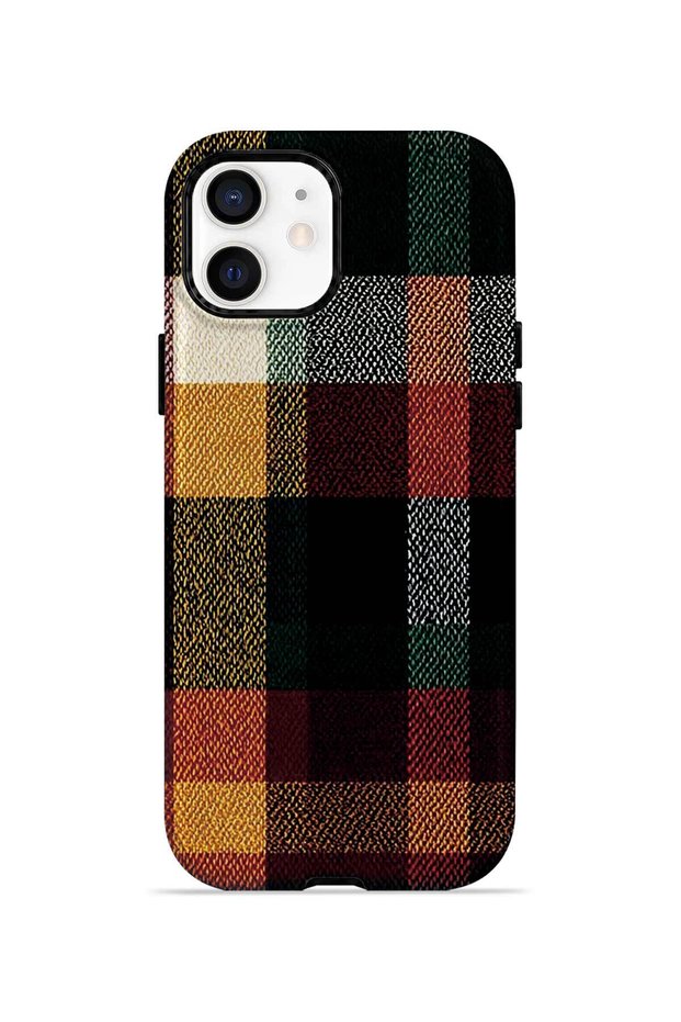 iPhone 12 Vorian Double Layer Autumn Cabin Plaid Case