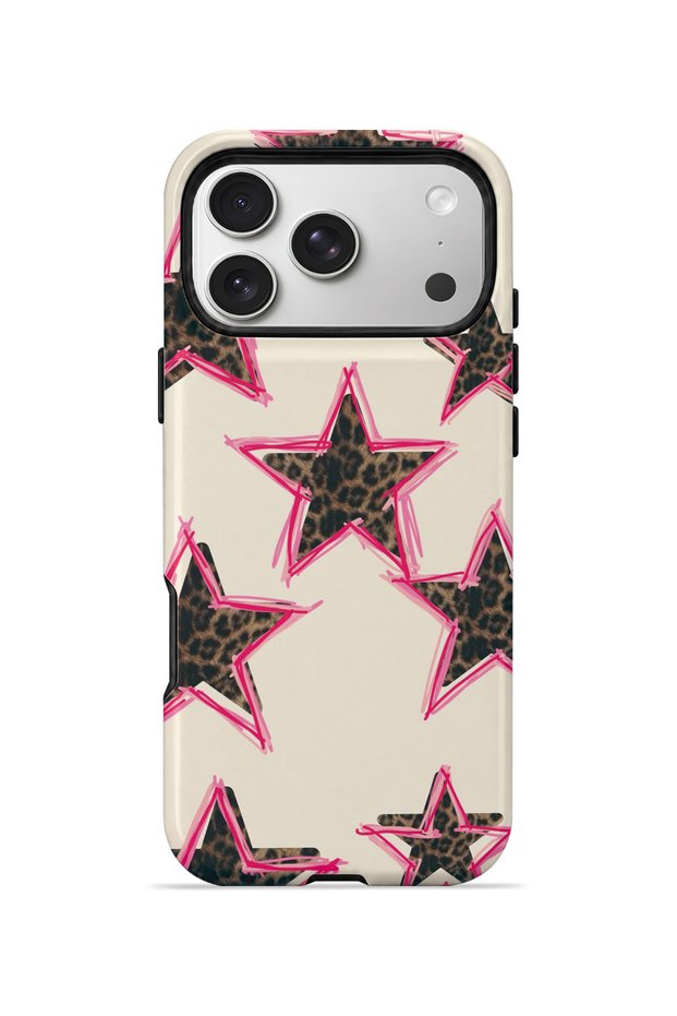 iPhone 17 Pro Max Vorian Magsafe Dual Layer Pink Leopard Star Case