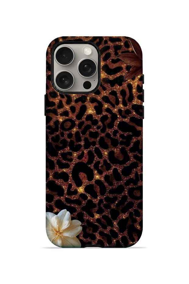 iPhone 15 Pro Max Vorian Magsafe Dual Layer Dark Leopard Floral Case