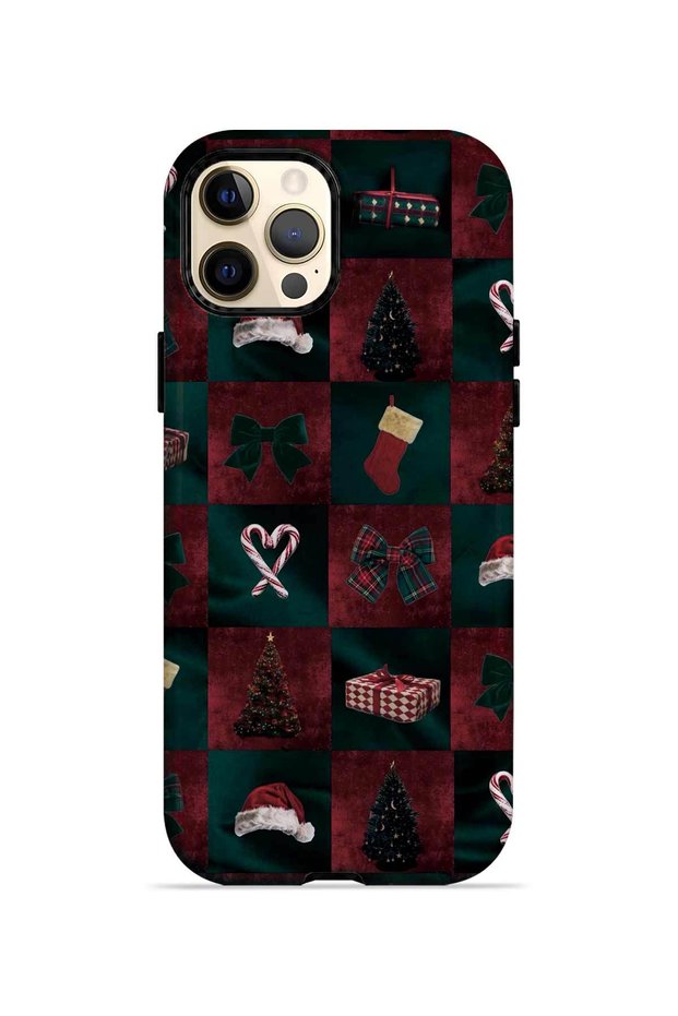 iPhone 12 Pro Max Vorian Magsafe Dual Layer Holiday Night Squares Case