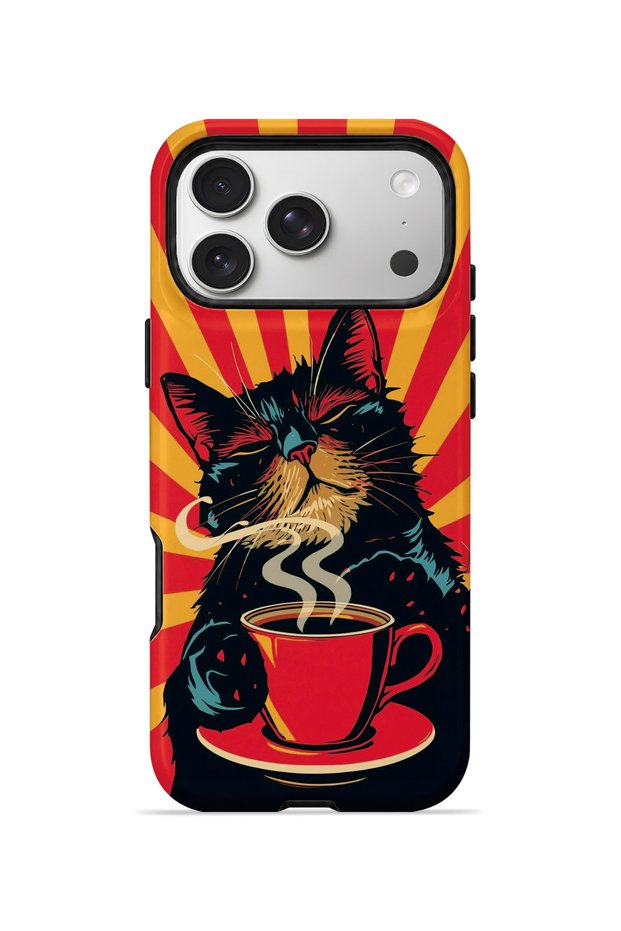 iPhone 17 Pro Max Vorian Magsafe Double Layer Coffee Break Cat Case