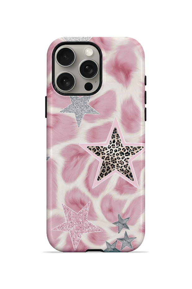 iPhone 15 Pro Vorian Magsafe Double Layer Pink Satin Star Case