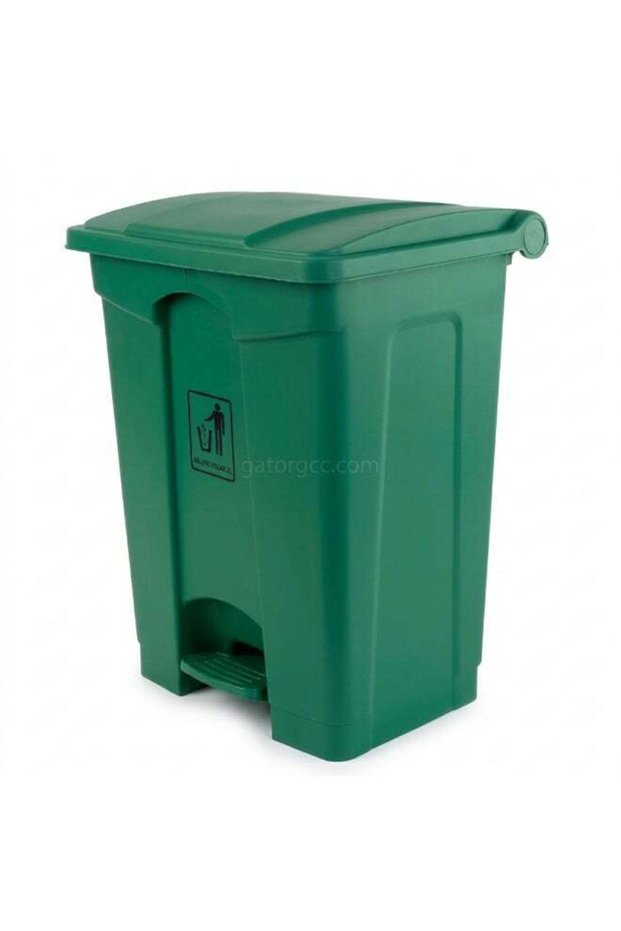 Plastic Pedal Waste Bin Trash Can with Lid for Kitchen 68L Green