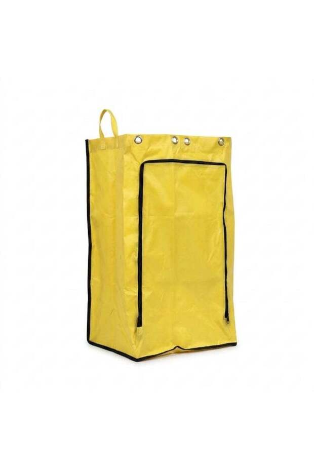 Replacement Cleaning Cart Bag for Janitorial Trolley Waste Collection Sack 80L Yellow