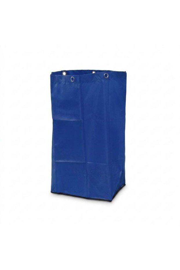 Replacement Cleaning Cart Bag for Janitorial Trolley Waste Collection Sack 80L Blue