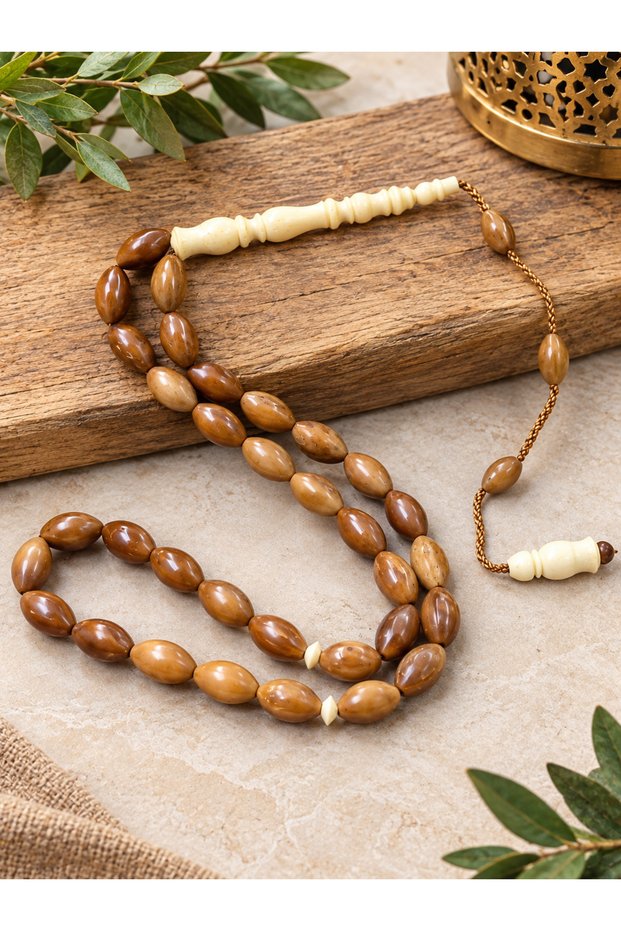 Kuka and Camel Bone Combination Barley Cutting System Tassel Rosary
