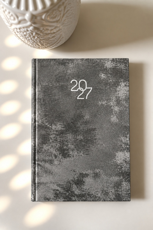 2027 Daily Agenda 14X20 cm 168 Sheets – Stylish Cover with Smoke Texture | 6 Colors