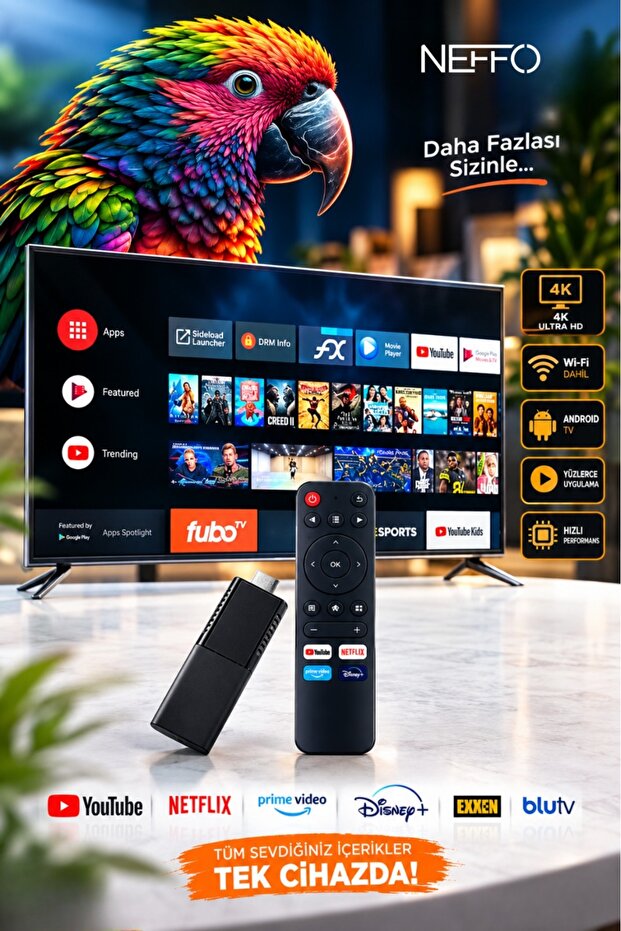 NEFFO Ultra Hd Android Tv Box 4k Android Tv Tv Box Tv Stick Medya ...