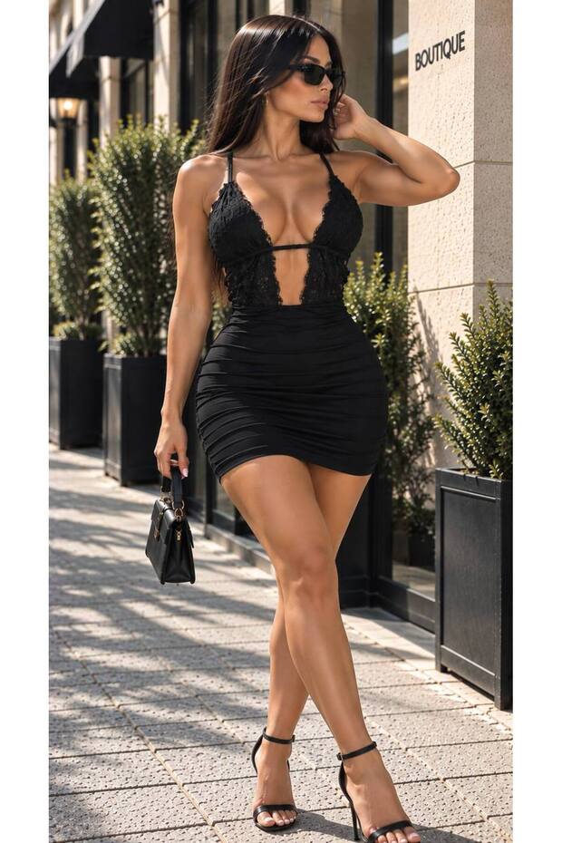 Mini lace dress