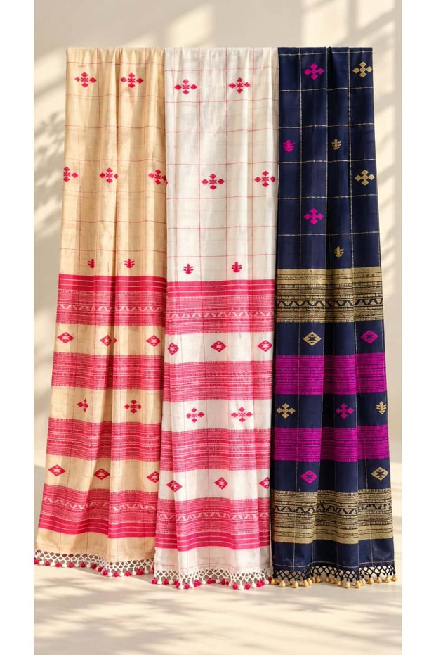 Handloom Jamdhani Linen Cotton
