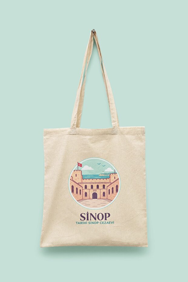 Historical Sinop Prison - Sinop Turkey Series Tote Bag Printed Cloth Bag