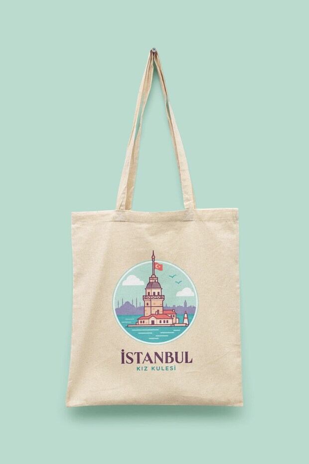 Maiden's Tower - Istanbul Turkey Series Tote Bag Printed Cloth Bag