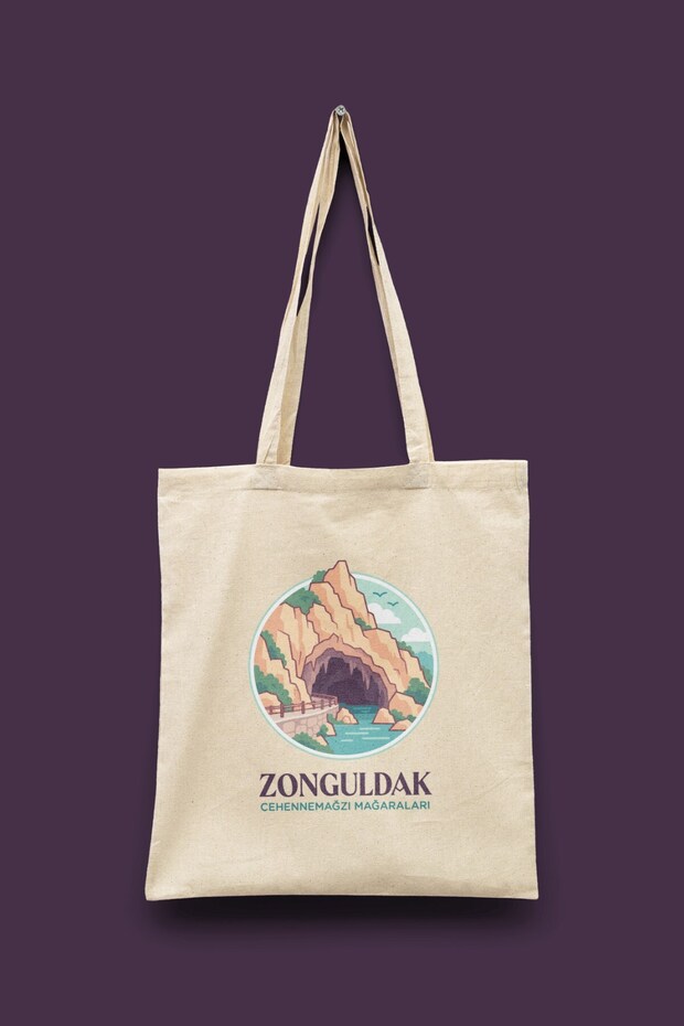 Caves of Hell - Zonguldak Turkey Series Tote Bag Printed Cloth Bag