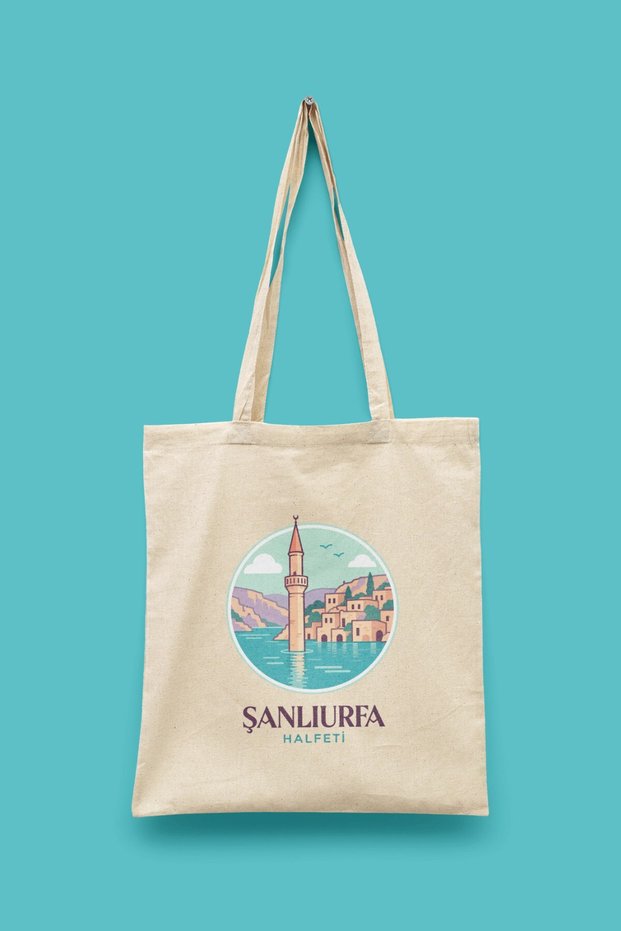 Halfeti - Şanlıurfa Turkey Series Tote Bag Printed Cloth Bag