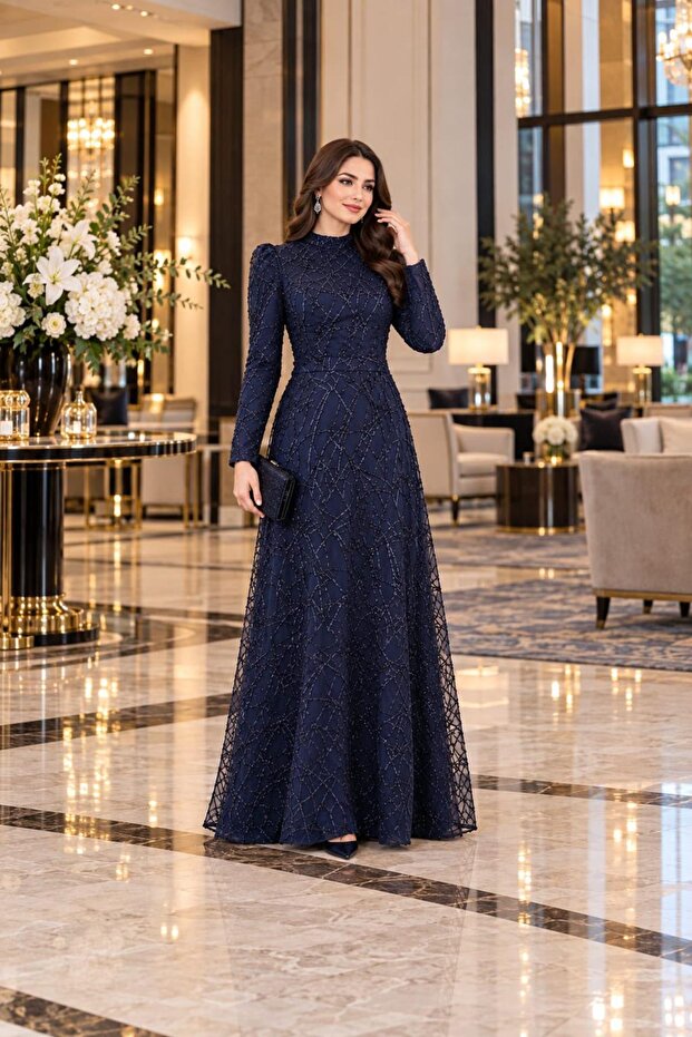 Asian Hijab Evening Dress Tbsanr46