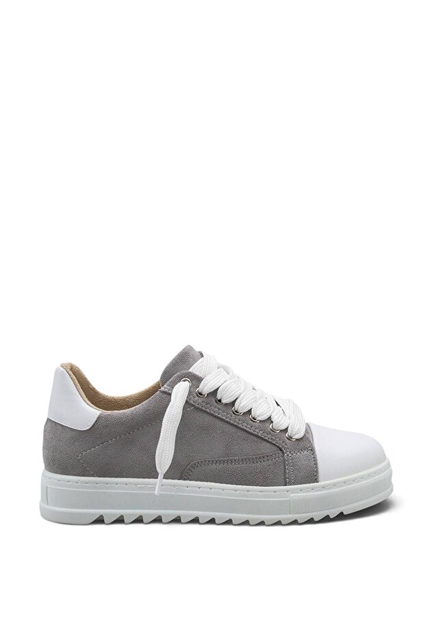 Kb-X14 Gray White Suede Casual Shoes