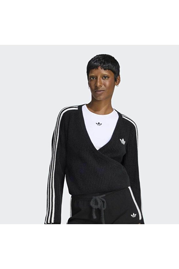 Knit Women's Black Cardigan (Ld8933)
