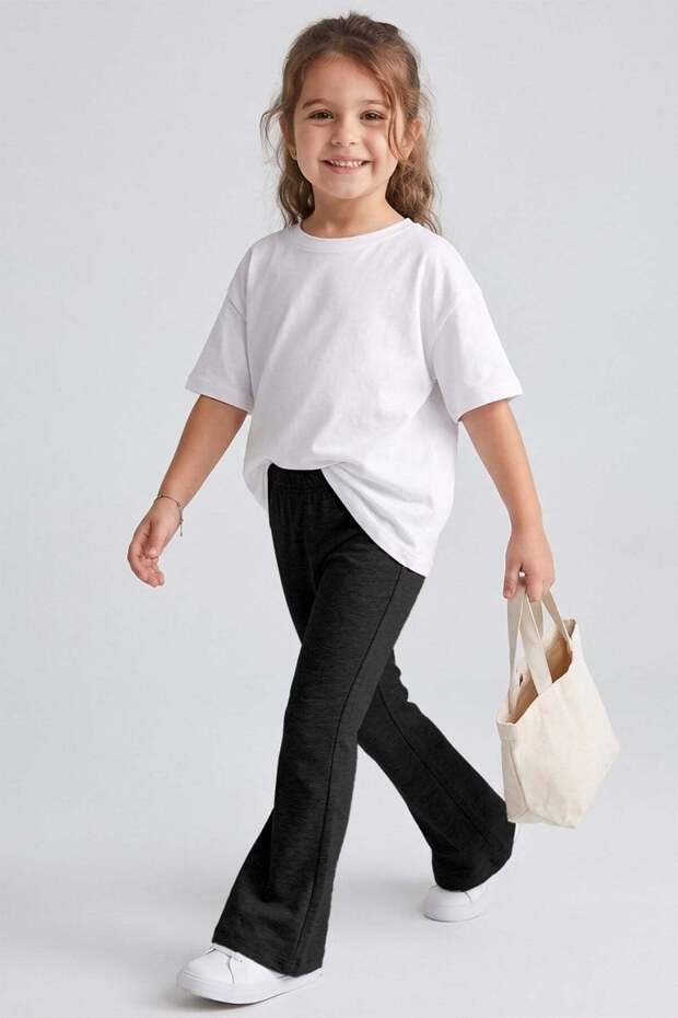 Girl's 2-7 Years Old Spanish Style Leggings Black