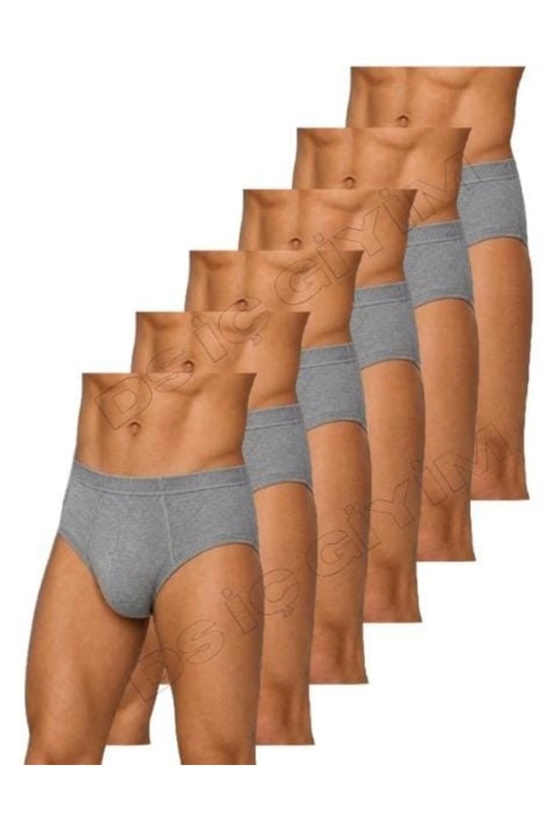 131 Men's Sweatshirt 100% Cotton Gray Slip Underwear 6 Pieces
