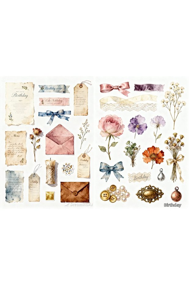 Birthday Themed Sticker Set (21X30 cm 1 Piece)