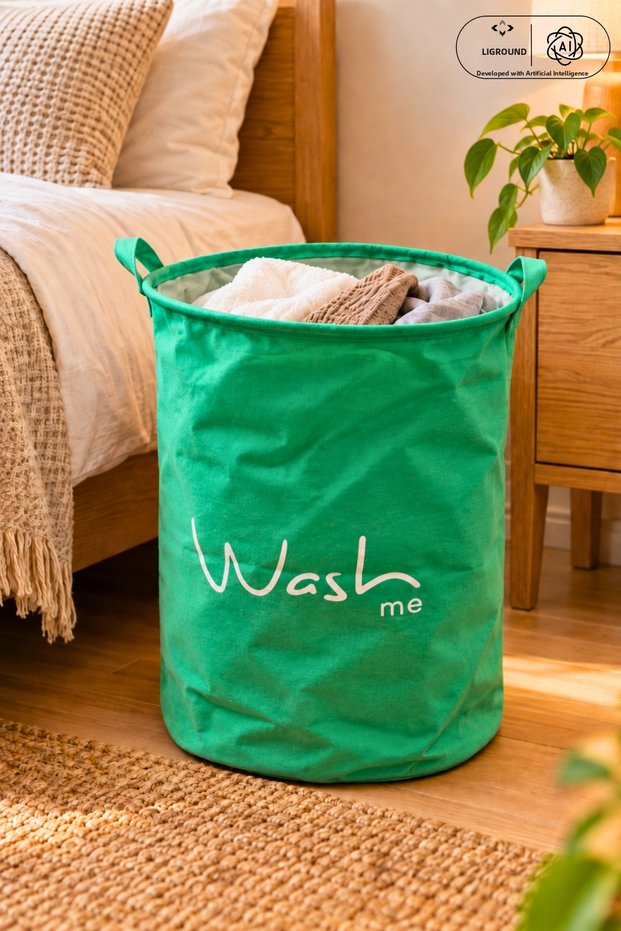Foldable Canvas Fabric Laundry Basket 35X35X45 cm Toy and Dirty Laundry Basket Home Organizer