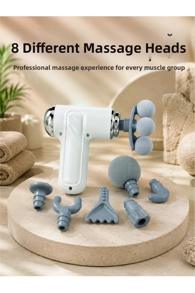 Multi-Functional Massage Gun Post-Workout Muscle Relaxer with 8 Heads Massage Device