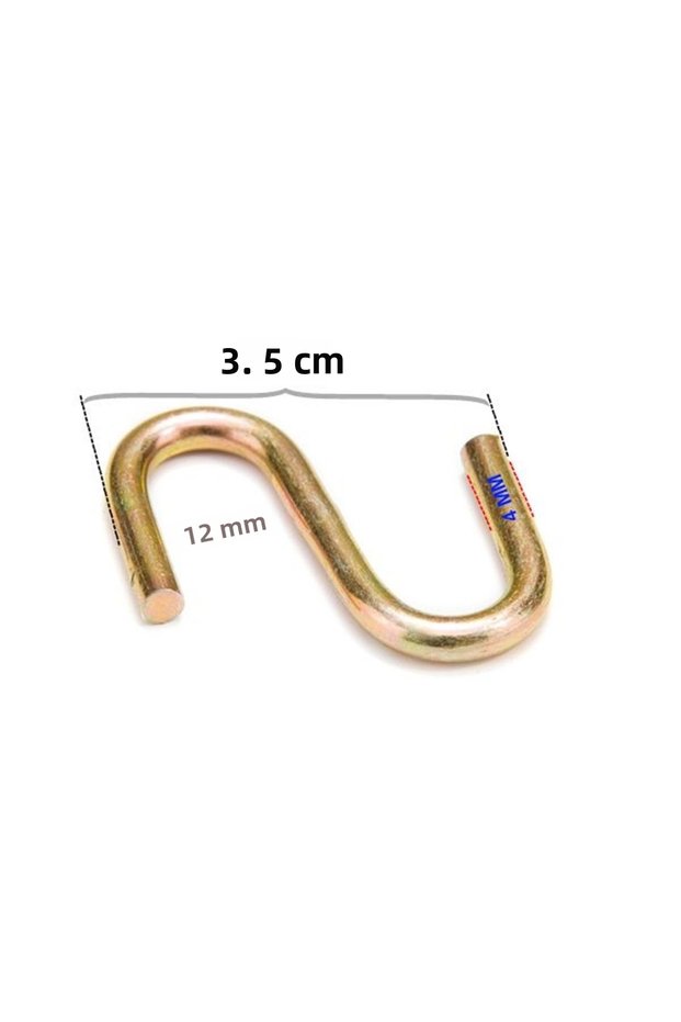 3.5cm Kitchen Hook S Hook Wire Board Hook Metal Hook Macrame Hook Multi-Purpose Hook Kitchen Hanger 4Pcs