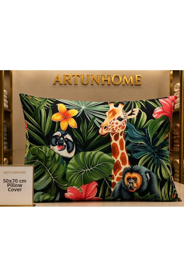 5D Tropical Pillowcase 50X70 cm – 100% Cotton, Soft and Breathable Single Cover