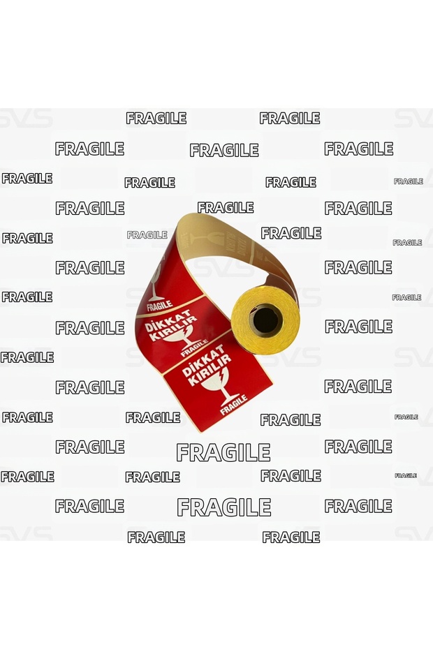 Fragile Label - 100X100 - 250 Wraps / 24 Rolls