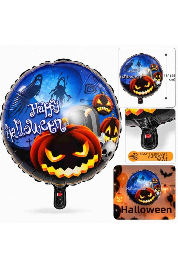 Pumpkin Patterned Foil Balloon 18 Inches – 45 cm