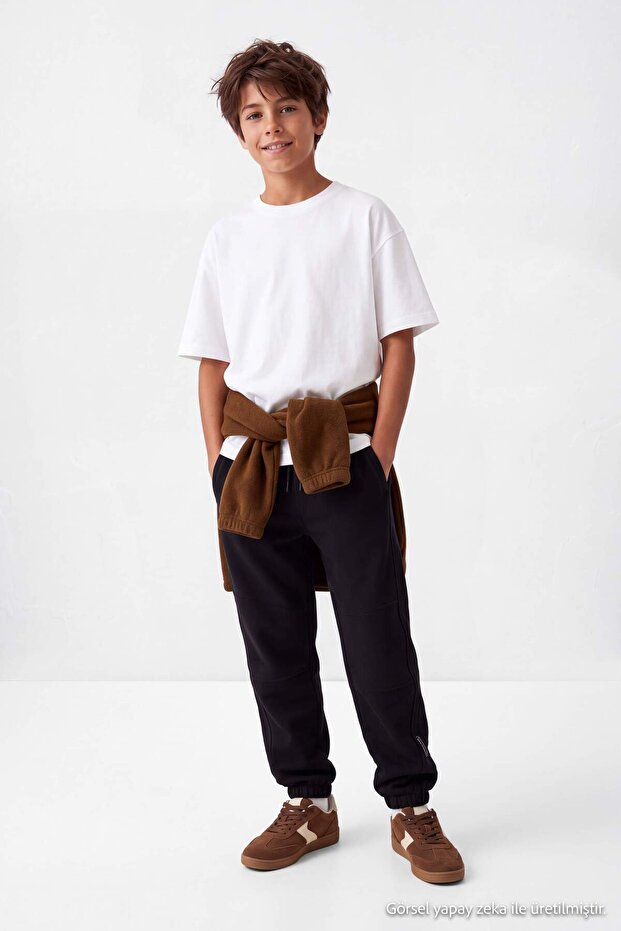 Black Boy's Sweatpants Tkdaw27Ea00018