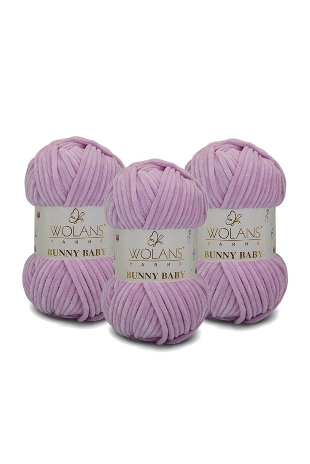 Bunny Baby Velvet Knitting Yarn 459 Lilac - Pack of 3