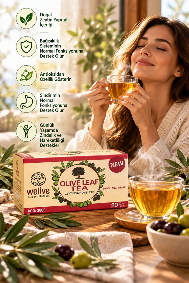 20 Pieces of Filtered Tea with Olive Leaves