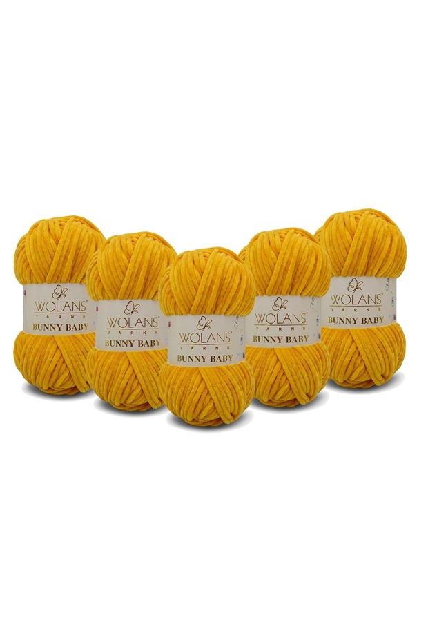 Bunny Baby Velvet Knitting Yarn 438 Light Orange - Pack of 5