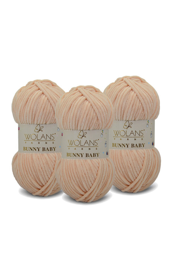 Bunny Baby Velvet Knitting Yarn 442 Shell - Pack of 3