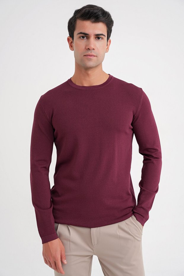 Tr 888 Tri̇ko Slim Bordo