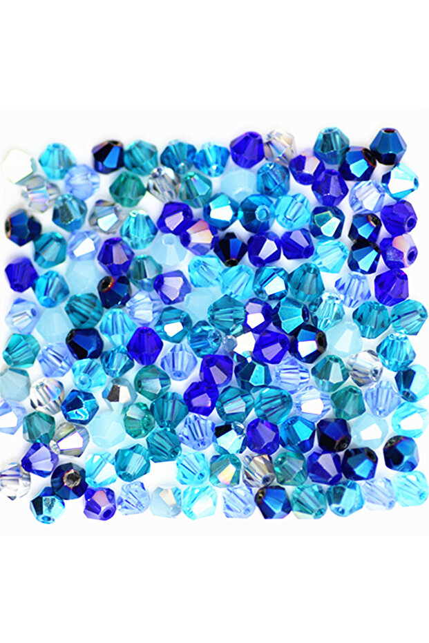 blue multi 4mm 100pcs Bicone Faceted Crystal beads Austria Glass Beads Loose Beads Spacer beads For