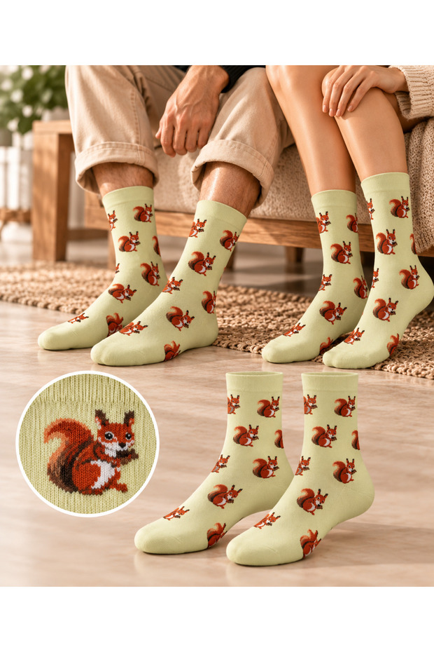 Squirrel Socks – Patterned Unisex Socks