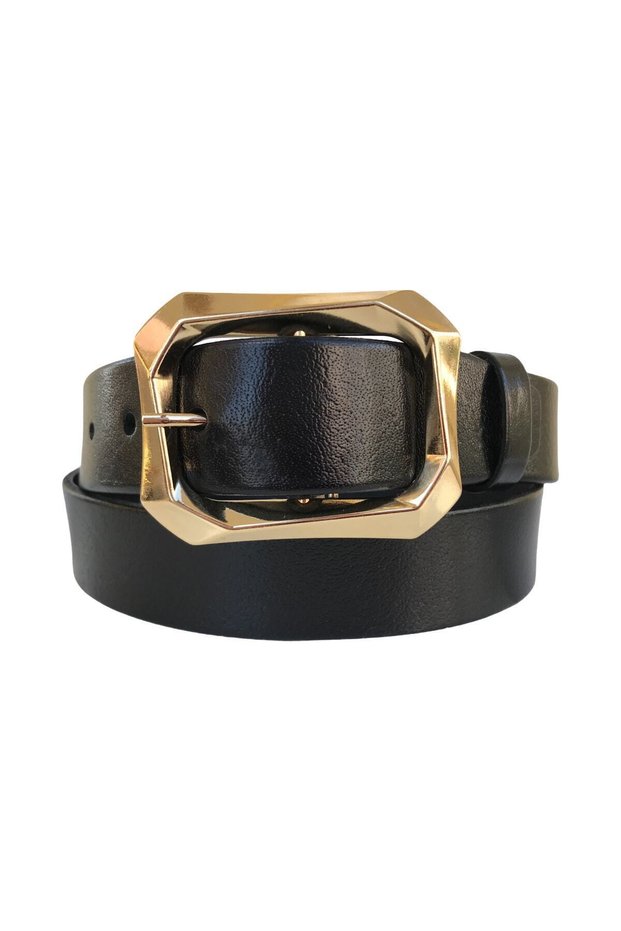 Genuine Leather Gold Buckle Women's Jeans, Sports Belt 4 Cm=An-Byn-08