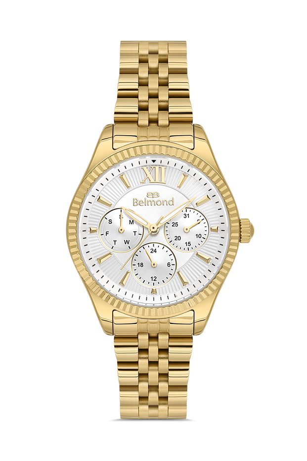 Srl1142.130 White & Gold Steel Band Women's Wristwatch