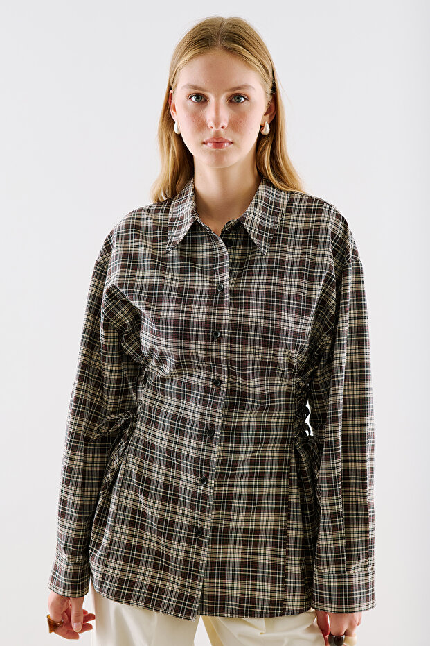 Belden Binding Detail Shirt Brown