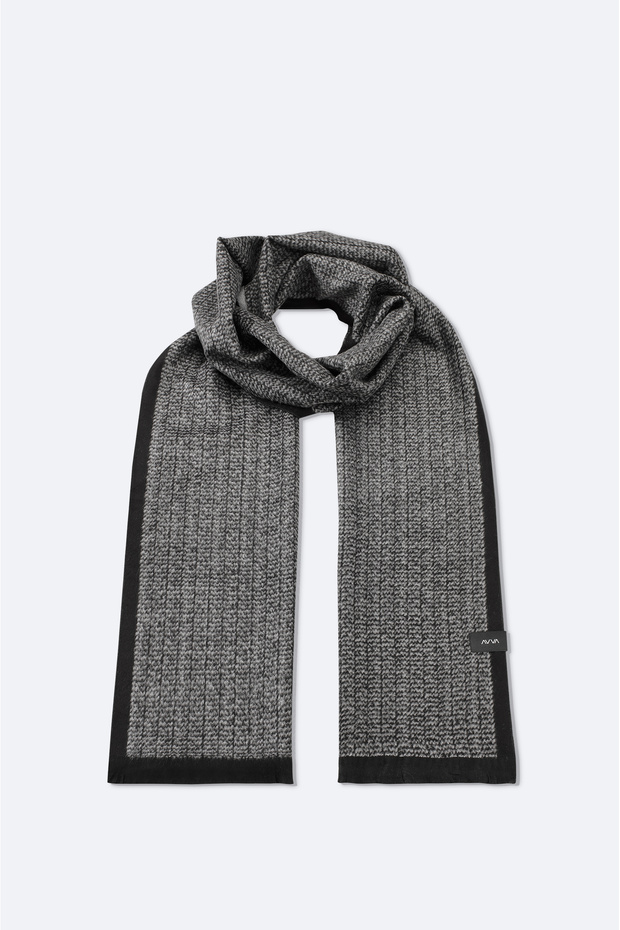 Men's Black Patterned Shawl A52Y9404