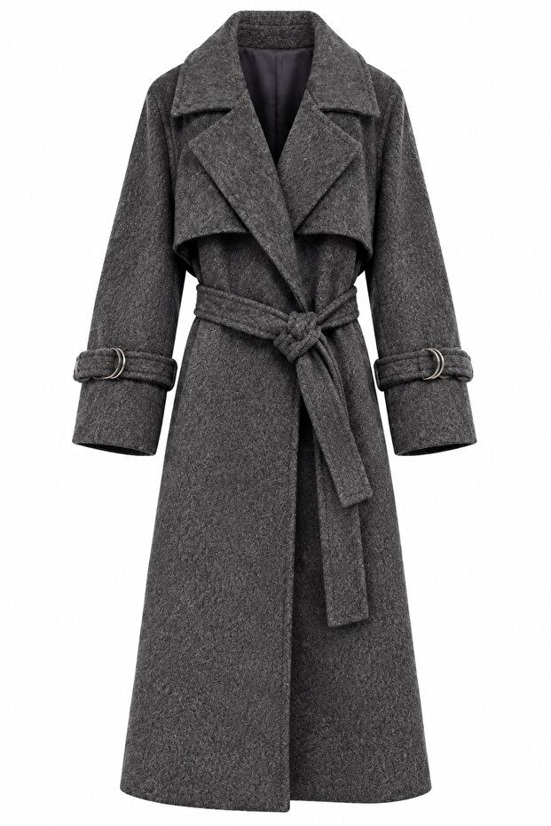 Anthracite Vorkuta Belted Coat