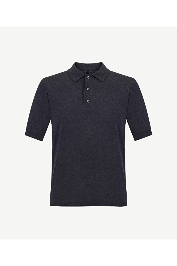 Cotton Regular Polo Collar Short Sleeve Sweater