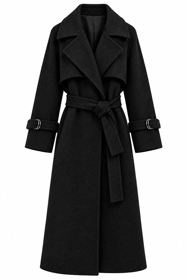 Black Vorkuta Belted Coat