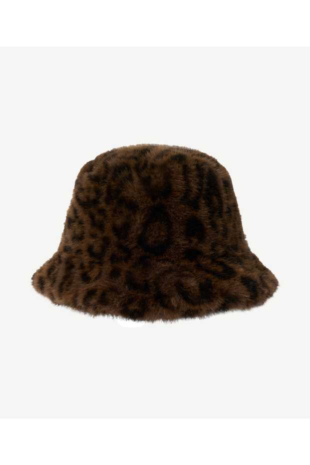 Leopard Patterned Cloche Hat