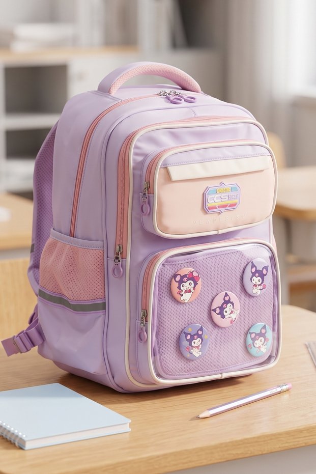 Ççs 51923 School Backpack Student Daily Travel Holiday Sports Walking Trip Purple